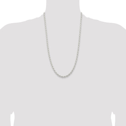 Sterling Silver 5mm Solid Rope Chain