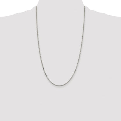 Sterling Silver Rhodium-plated 1.75mm Round Box Chain