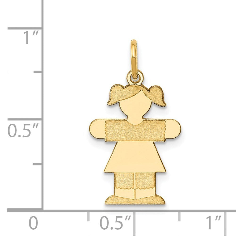 14k Yellow Gold Kid Charm Pendant for Women