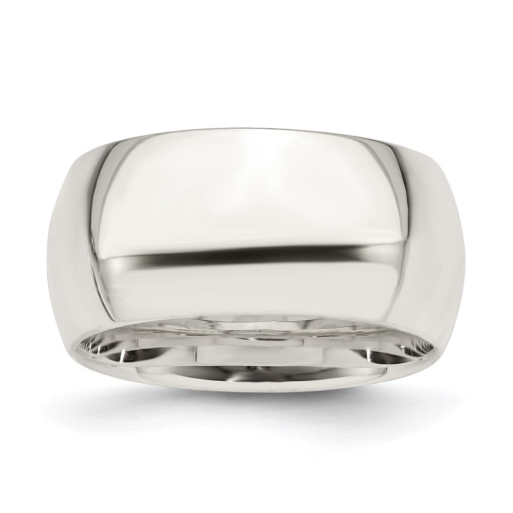Sterling Silver 10mm Comfort Fit Size 13.5 Band Ring