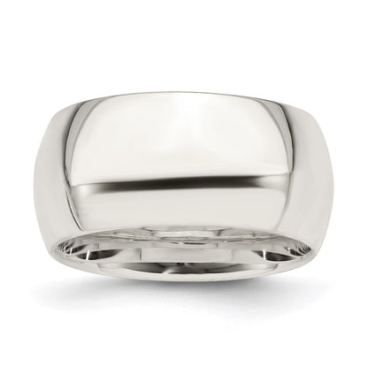 Sterling Silver 10mm Comfort Fit Size 13.5 Band Ring