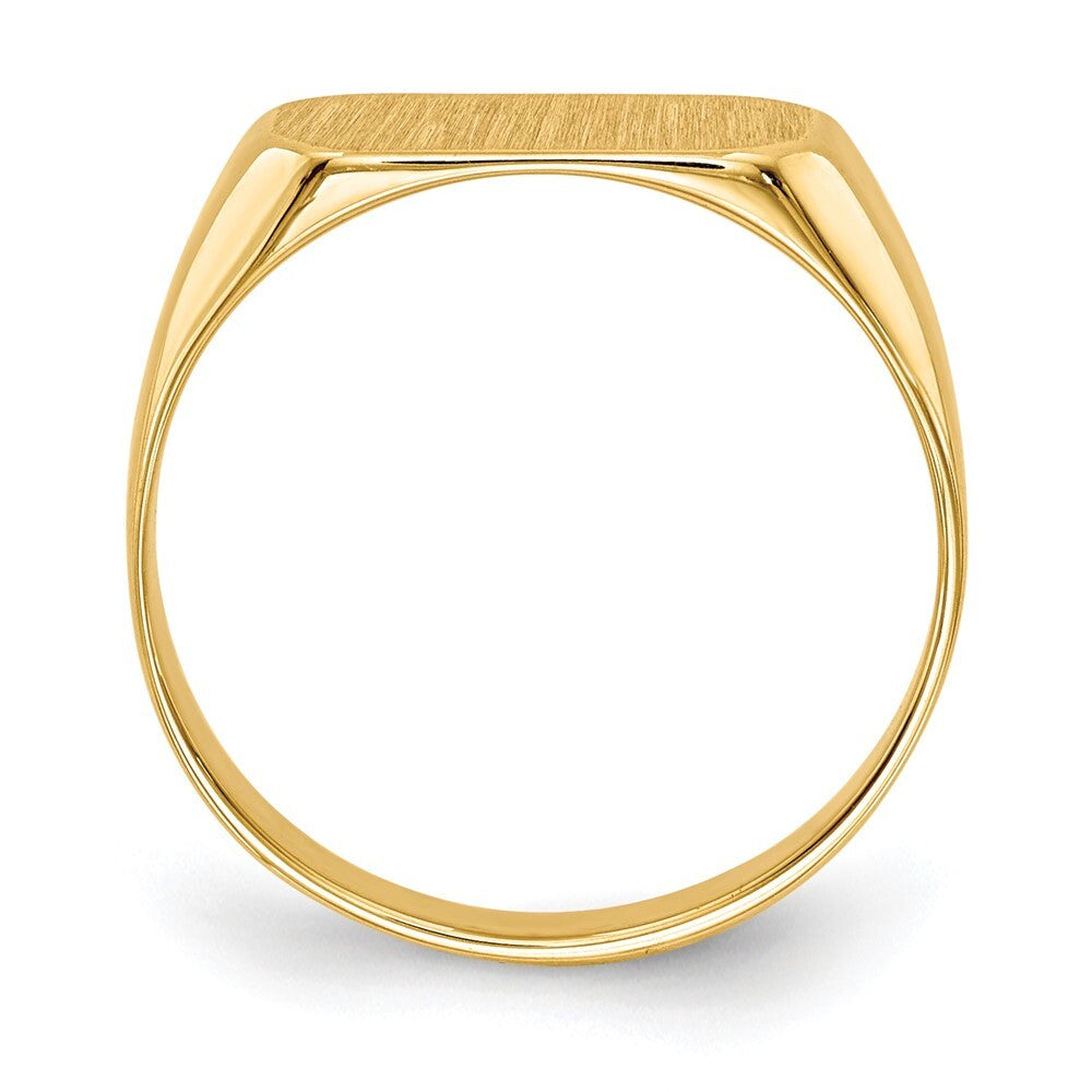 14K Yellow Gold 6.5x12.0mm Closed Back Children's Signet Ring