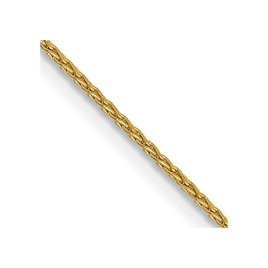 14k Yellow Gold 14 inch 1mm Parisian Wheat with Lobster Clasp Chain Necklace