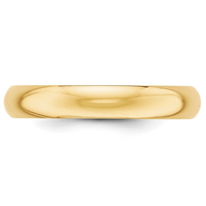 14K Yellow Gold Yellow Gold 4mm Half-Round Wedding Band Size 12