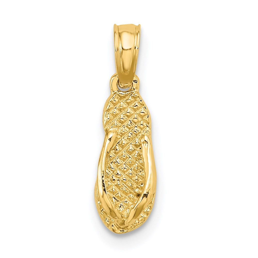 14k Yellow Gold JAMAICA Flip-Flop Charm Pendant
