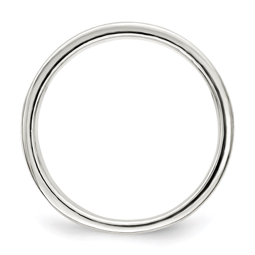 Sterling Silver 8mm Flat with Rope Edge Size 8 Band