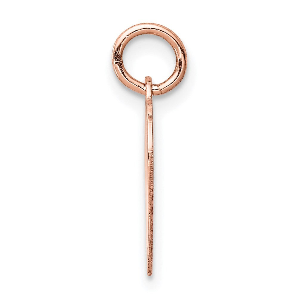 14k Rose Gold Heart Disc Charm Pendant