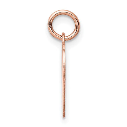 14k Rose Gold Heart Disc Charm Pendant