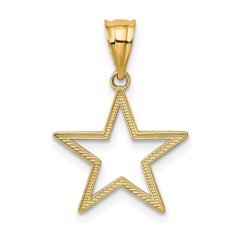 14k Yellow Gold Star Charm