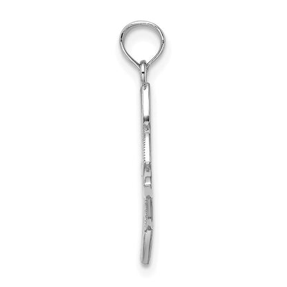14k White Gold Small Celtic Eternity Knot Charm Pendant for Women