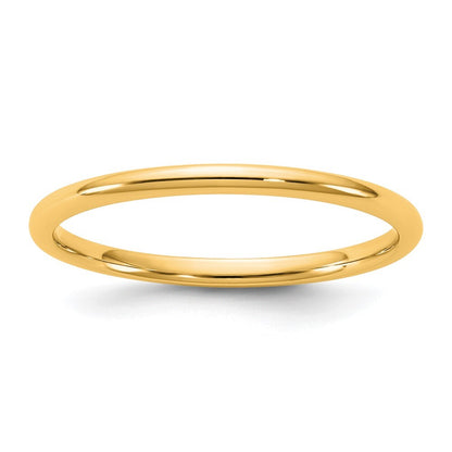 14K Yellow Gold 1.5mm LTW Comfort Fit Band Size 7