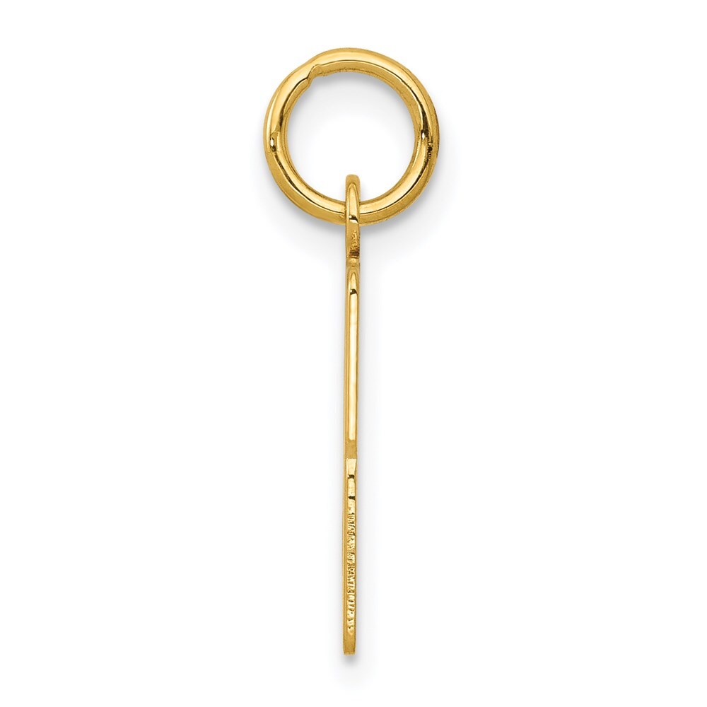 14k Yellow Gold Small Elongated Number 33 Charm Pendant for Women