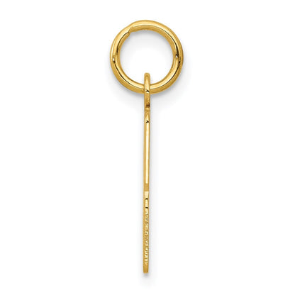 14k Yellow Gold Small Elongated Number 33 Charm Pendant for Women