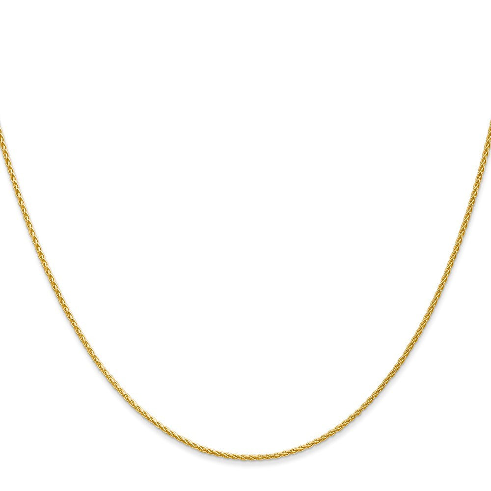 14k Yellow Gold 14 inch 1.2mm Parisian Wheat with Lobster Clasp Chain Necklace