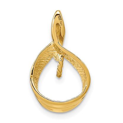 14k Yellow Gold Pearl pendant mounting for Women