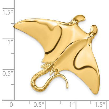 14k Yellow Gold Manta Ray Slide