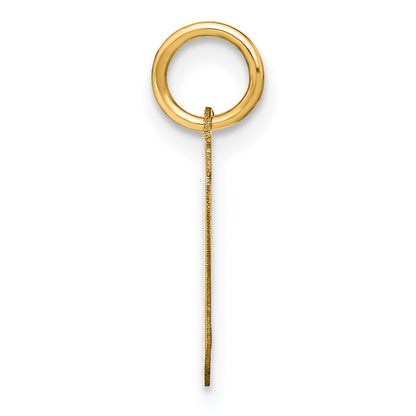 14k Yellow Gold Lowercase Letter G Initial Pendant for Women