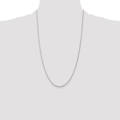 14K White Gold 26 inch 1.05mm Spiga with Lobster Clasp Chain