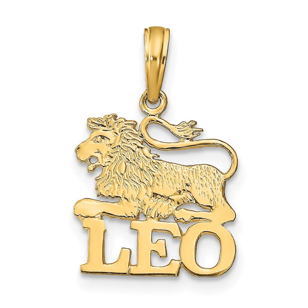 14k Yellow Gold LEO Zodiac Charm