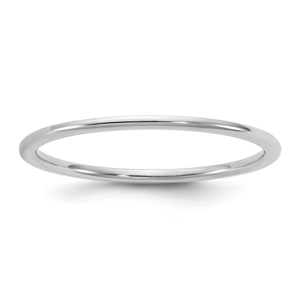 14k White Gold 1mm LTW Comfort Fit Band Size 9