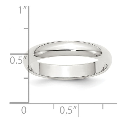 Sterling Silver 4mm Half Round Size 11 Band Ring