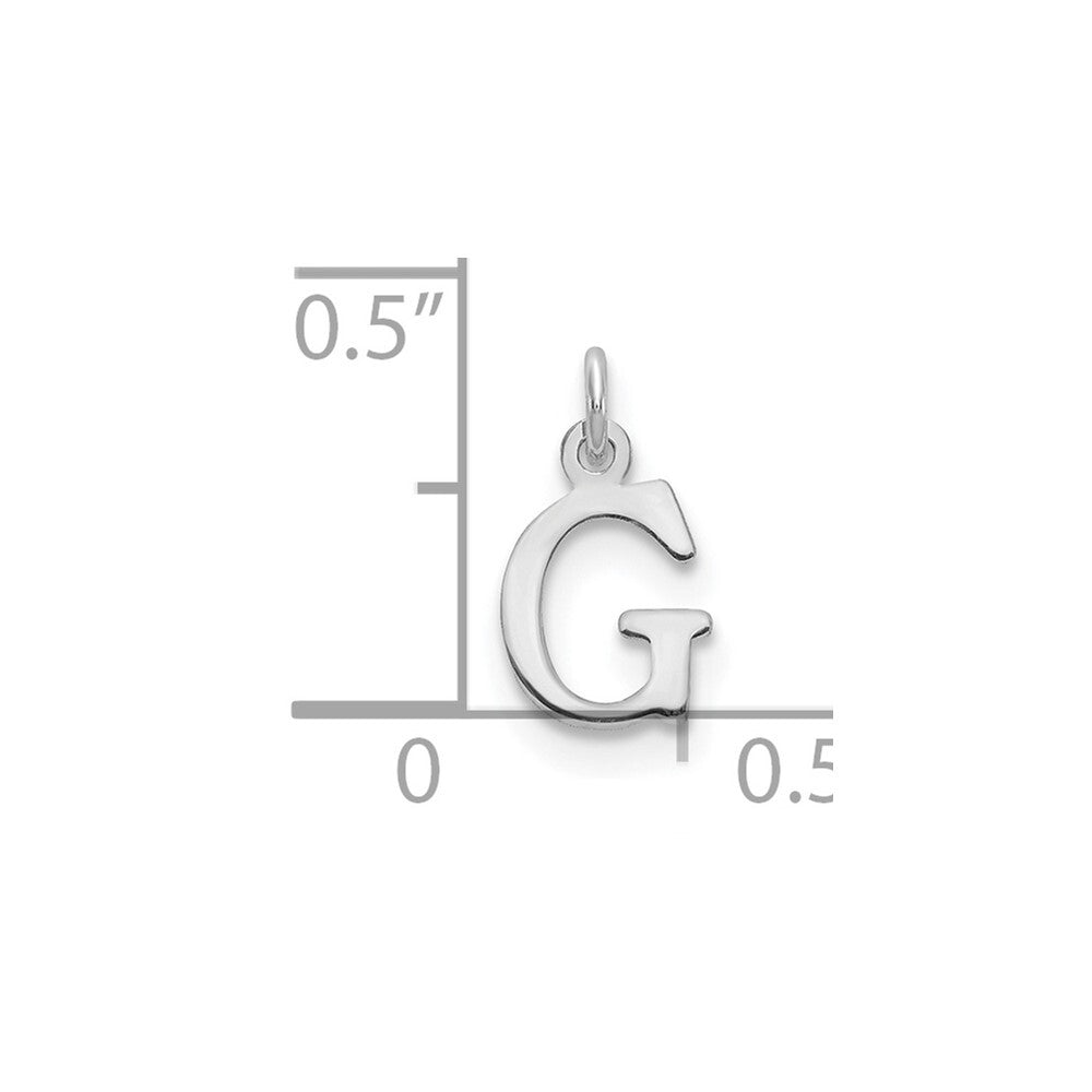 14k White Gold Cutout Letter G Initial Pendant for Women