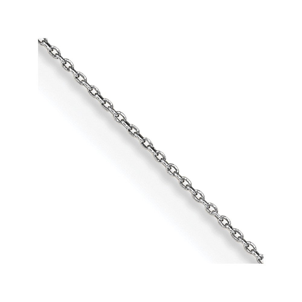 14K White Gold 18 inch .75mm Cable Pendant Chain Necklace