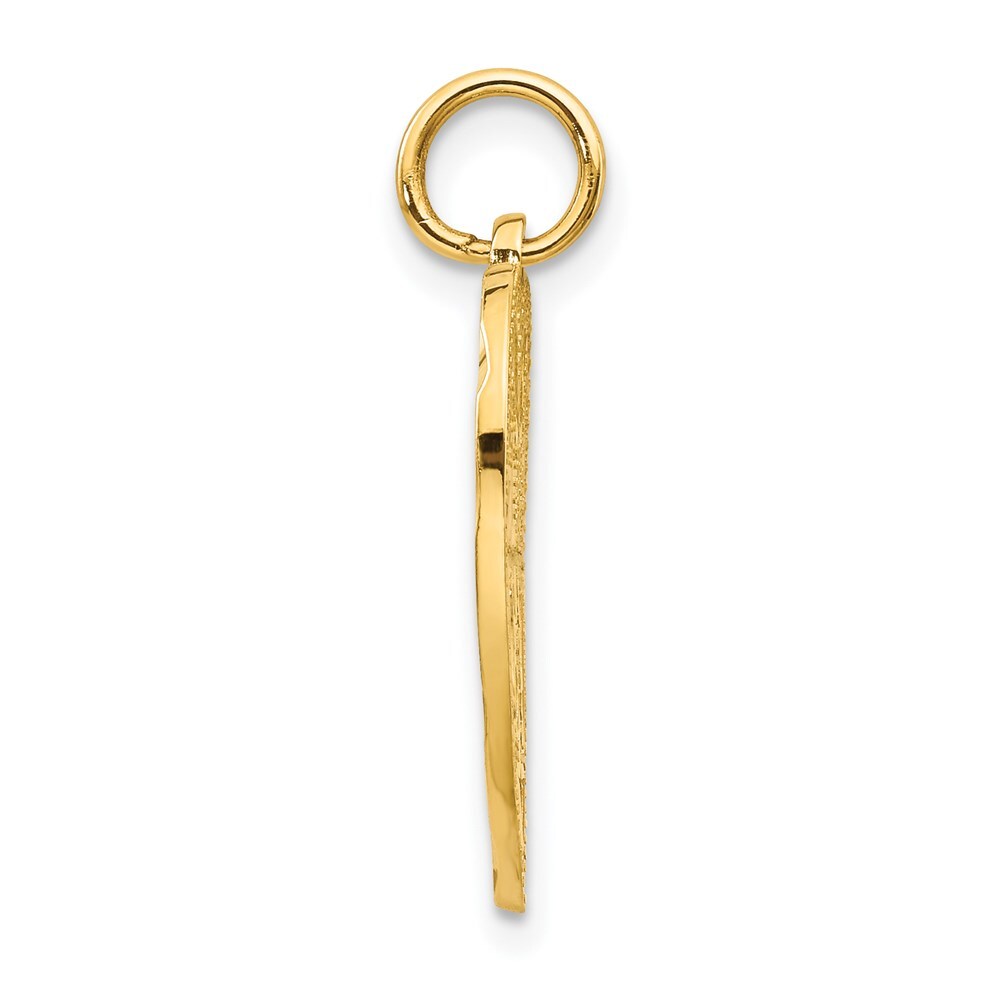 14k Yellow Gold SWEET 16 in A Heart Charm Pendant for Women