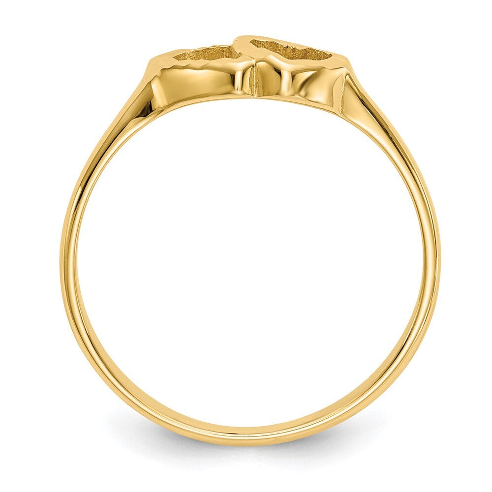 14K Yellow Gold Children's Heart Ring