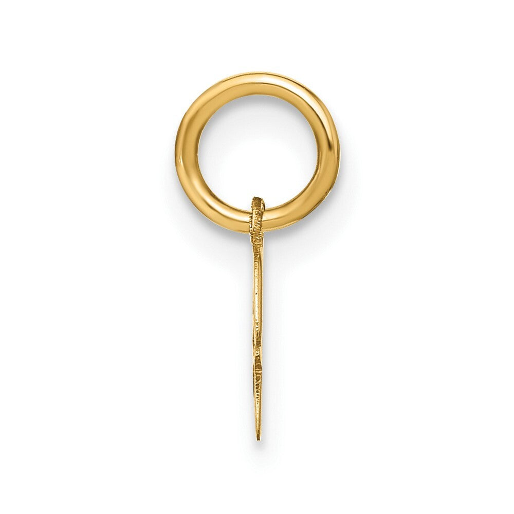 14k Yellow Gold Upper case Letter H Initial Charm Pendant for Women
