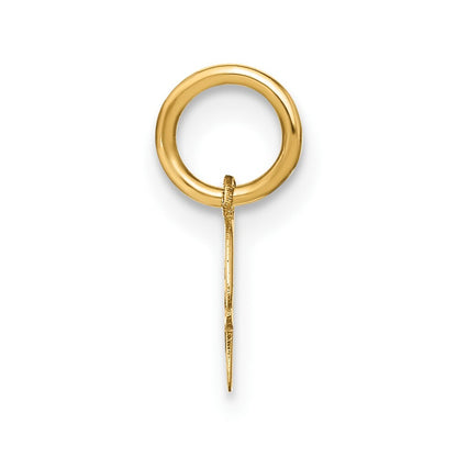 14k Yellow Gold Upper case Letter H Initial Charm Pendant for Women