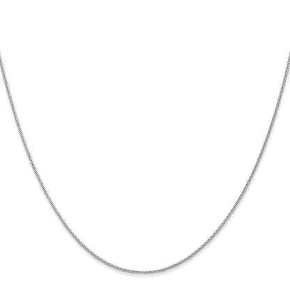 14K White Gold 14 inch 1mm Parisian Wheat with Lobster Clasp Chain Necklace