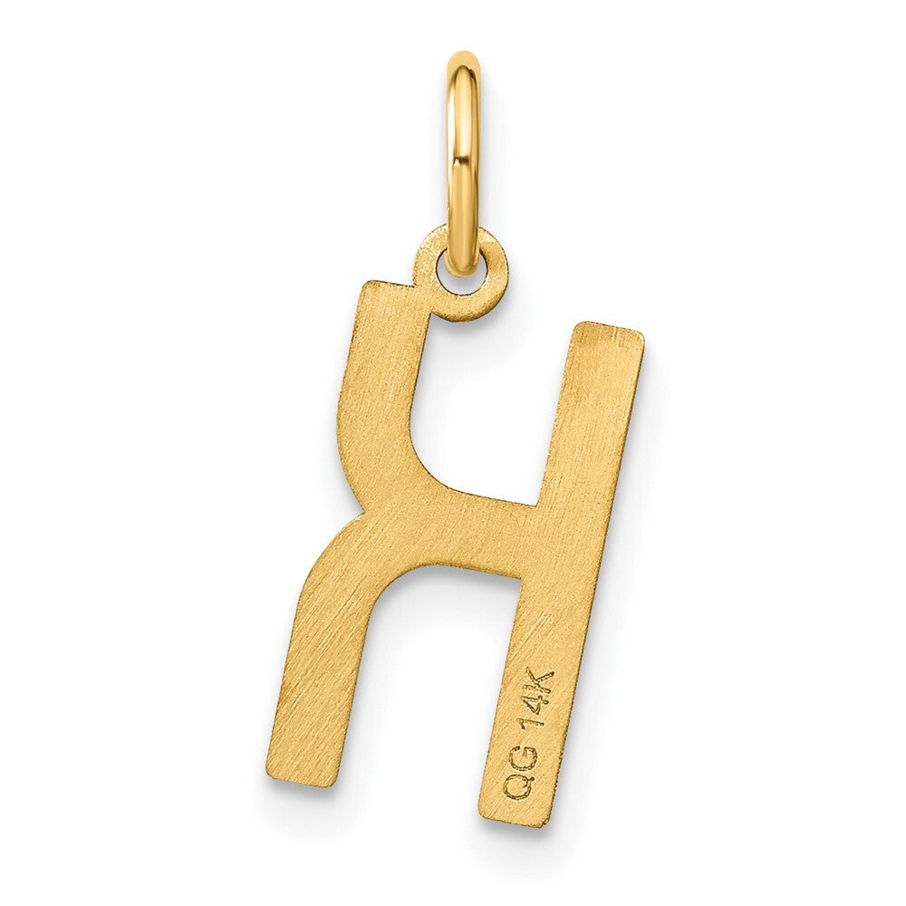 14k Yellow Gold Letter K Initial Pendant for Women