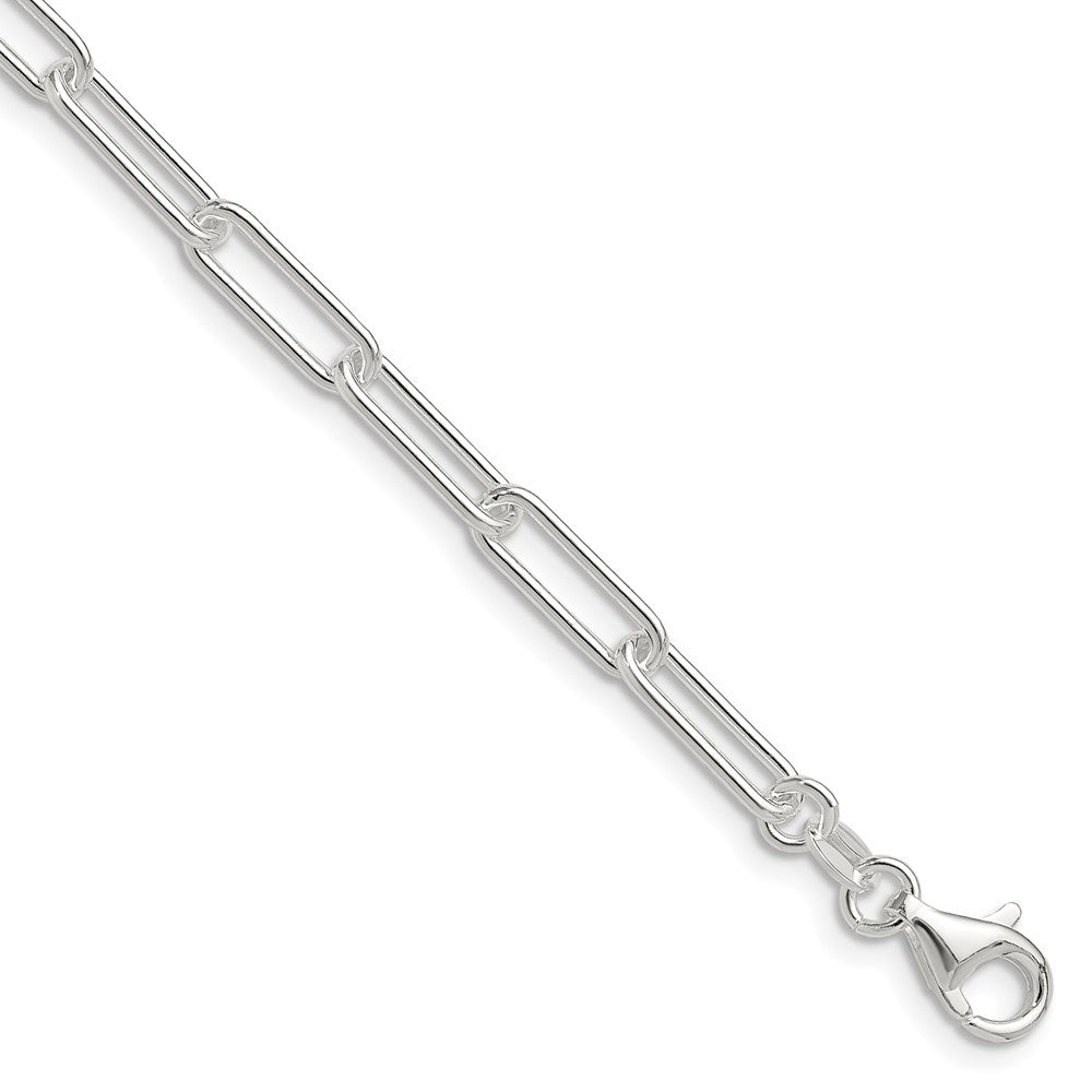 Sterling Silver Polished 4.5mm Paperclip Chain Necklace