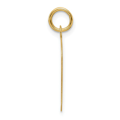 14k Yellow Gold Plain Medium .013 Gauge Facing Left Boy Head Charm Pendant