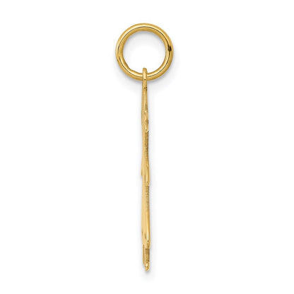 14k Yellow Gold .018 Depth Engravable Girl Charm Pendant for Women