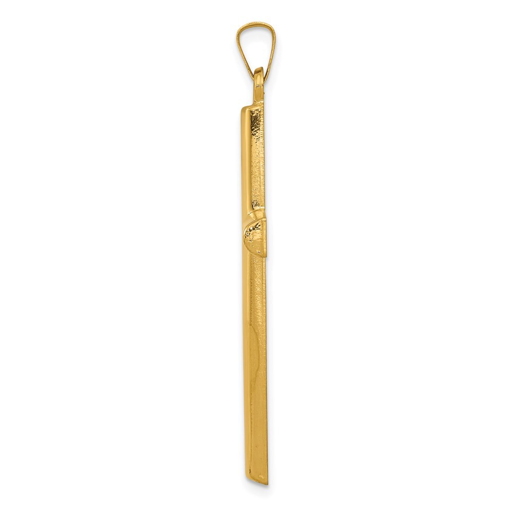 14k Yellow Gold Hollow Cross Pendant