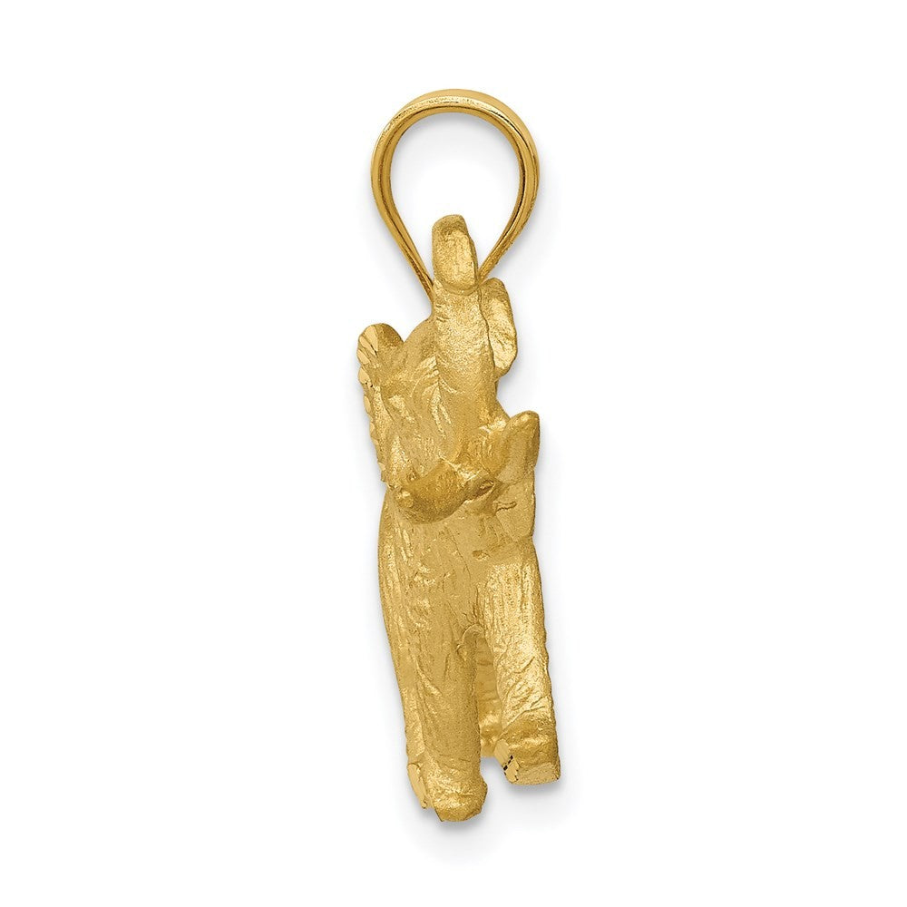 14k Yellow Gold Elephant Pendant