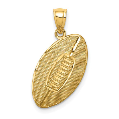 14k Yellow Gold Football Pendant for Women