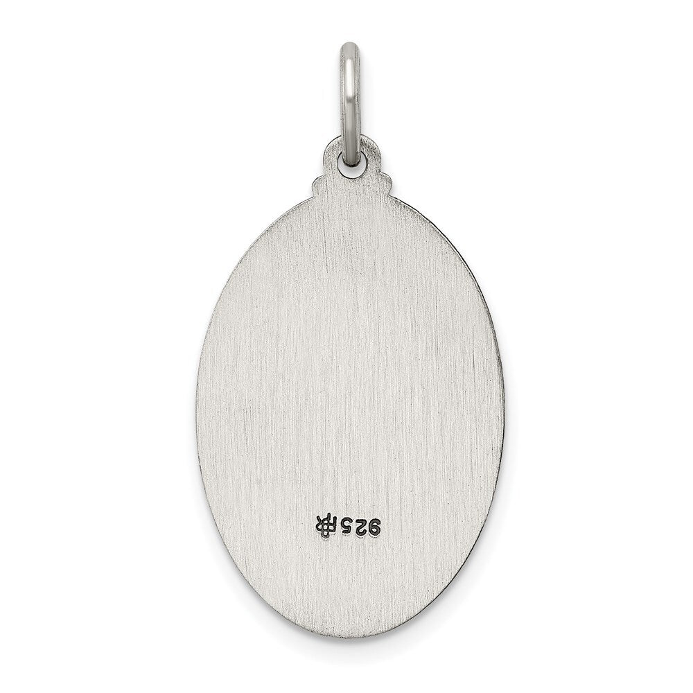 Sterling Silver Antiqued Saint Jude Thaddeus Medal Pendant