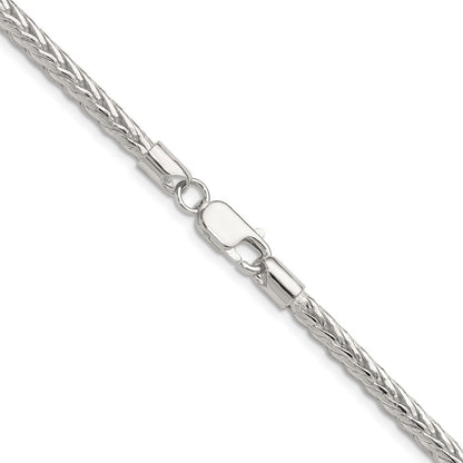 Sterling Silver 3.8mm Diamond-cut Round Franco Chain Necklace