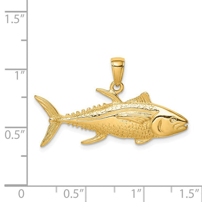 14k Yellow Gold Yellowfin Tuna Fish Pendant for Women