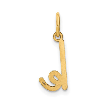 14k Yellow Gold Lower case Letter K Initial Charm Pendant for Women