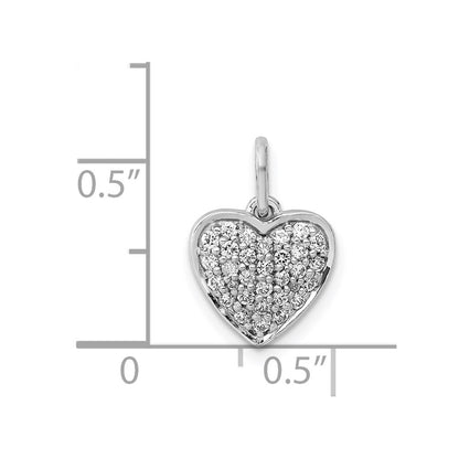 14k White Gold 1/4ct. Diamond Heart Pendant for Women