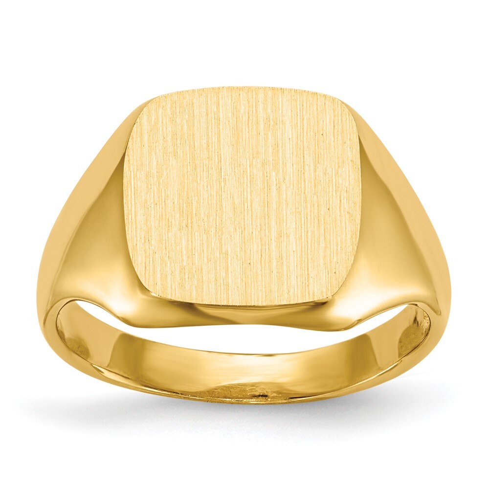 14K Yellow Gold 10.0x10.0mm Open Back Signet Ring