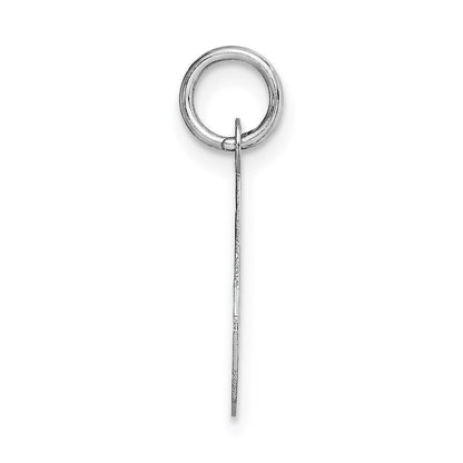 14k White Gold Medium Script Letter O Initial Charm Pendant for Women
