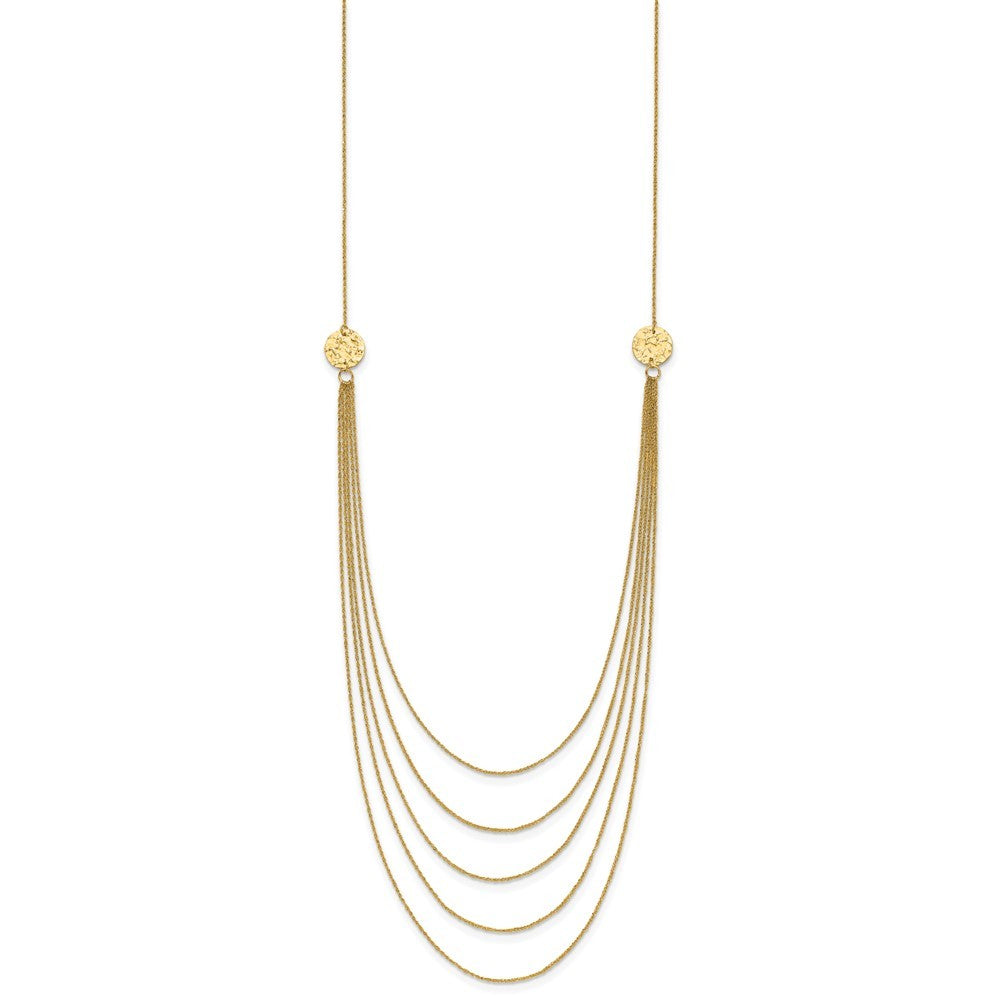 14k Yellow Gold Five Strand Necklace
