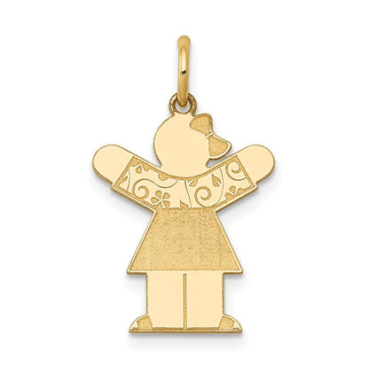 14k Yellow Gold Kid Charm Pendant for Women