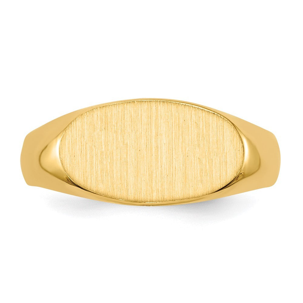 14k Yellow Gold 7.0x13.5mm Open Back Signet Ring