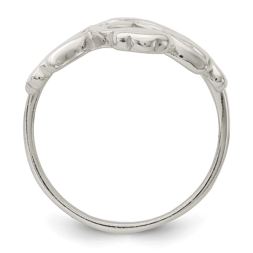 Sterling Silver Vines Full Finger Ring Size 6